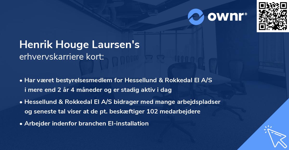 Henrik Houge Laursen's erhvervskarriere kort