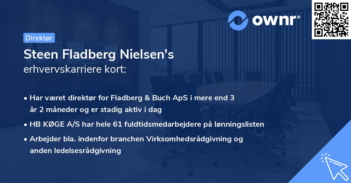 Steen Fladberg Nielsen's erhvervskarriere kort