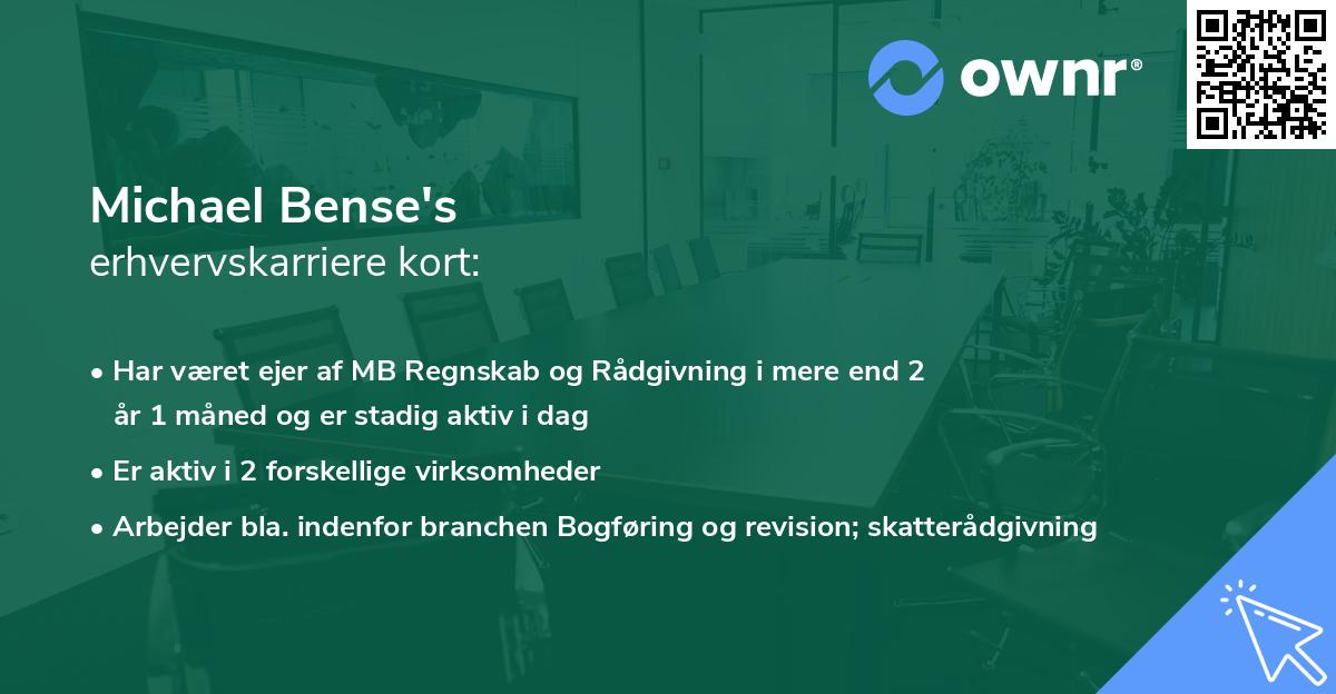 Michael Bense's erhvervskarriere kort