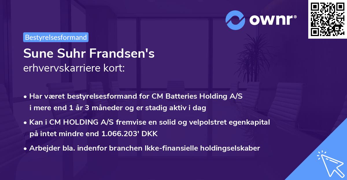 Sune Suhr Frandsen's erhvervskarriere kort