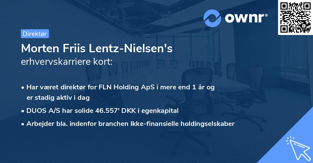 Morten Friis Lentz-Nielsen's erhvervskarriere kort