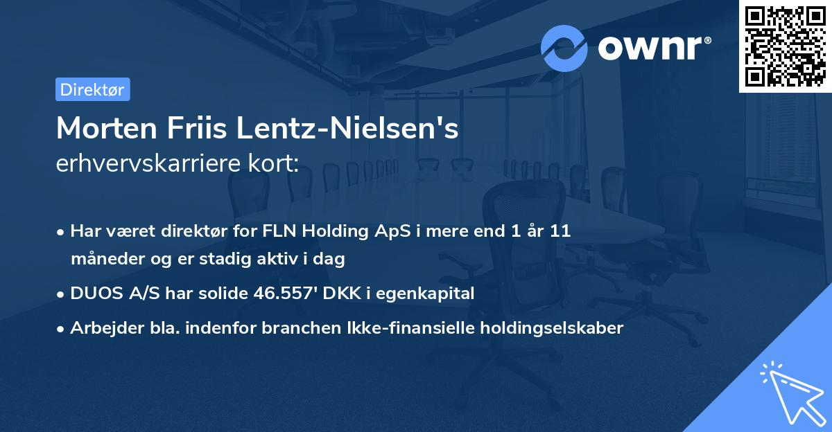Morten Friis Lentz-Nielsen's erhvervskarriere kort