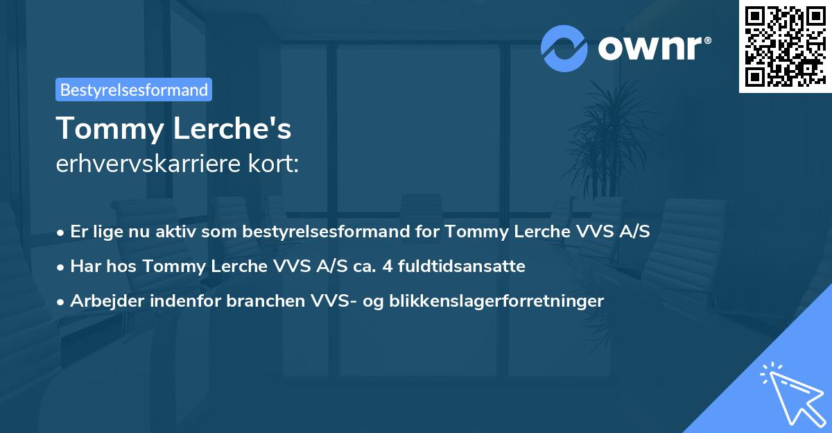 Tommy Lerche's erhvervskarriere kort