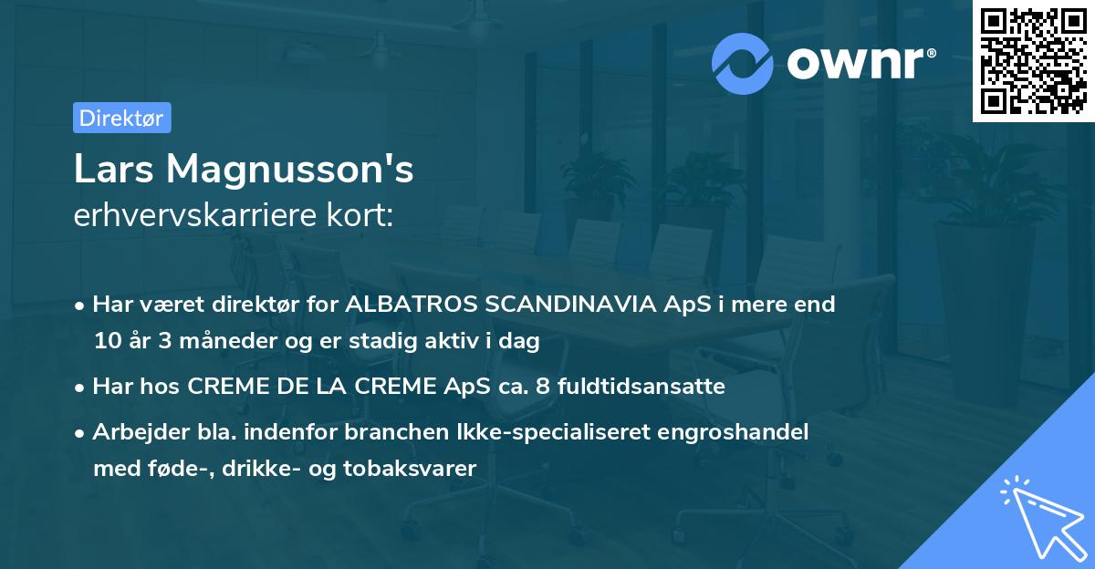 Lars Magnusson's erhvervskarriere kort