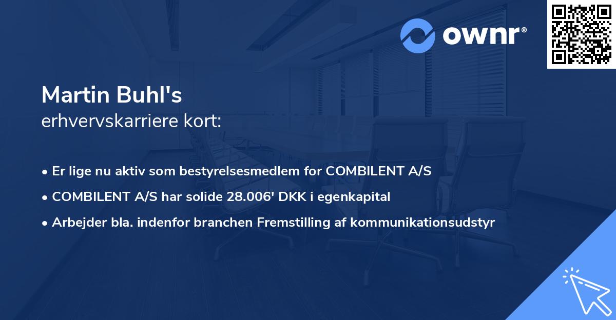 Martin Buhl's erhvervskarriere kort