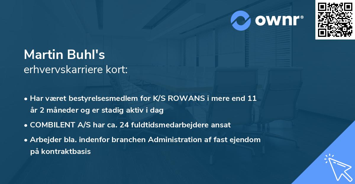 Martin Buhl's erhvervskarriere kort