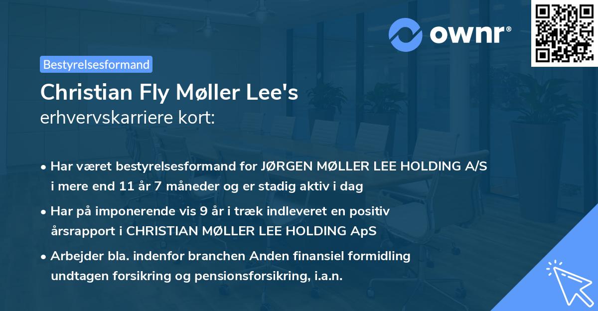 Christian Fly Møller Lee's erhvervskarriere kort