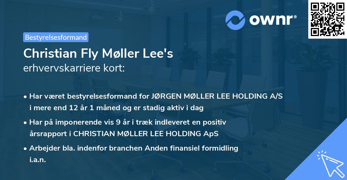 Christian Fly Møller Lee's erhvervskarriere kort