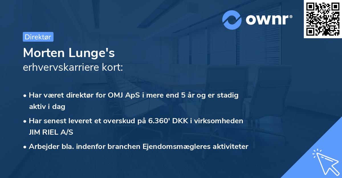 Morten Lunge's erhvervskarriere kort