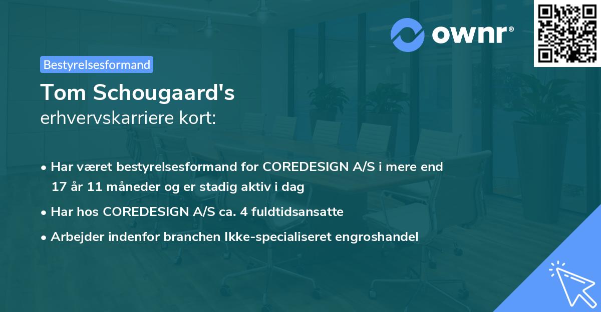 Tom Schougaard's erhvervskarriere kort
