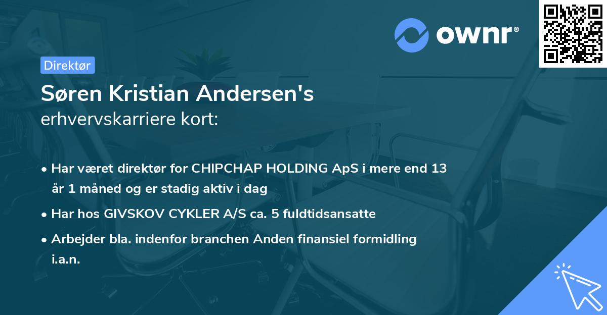 Søren Kristian Andersen's erhvervskarriere kort