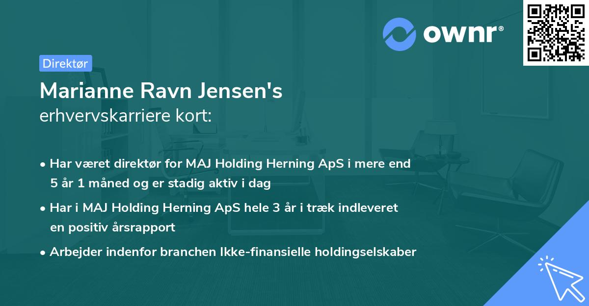 Marianne Ravn Jensen's erhvervskarriere kort