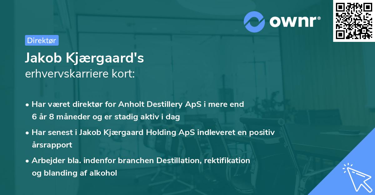 Jakob Kjærgaard's erhvervskarriere kort