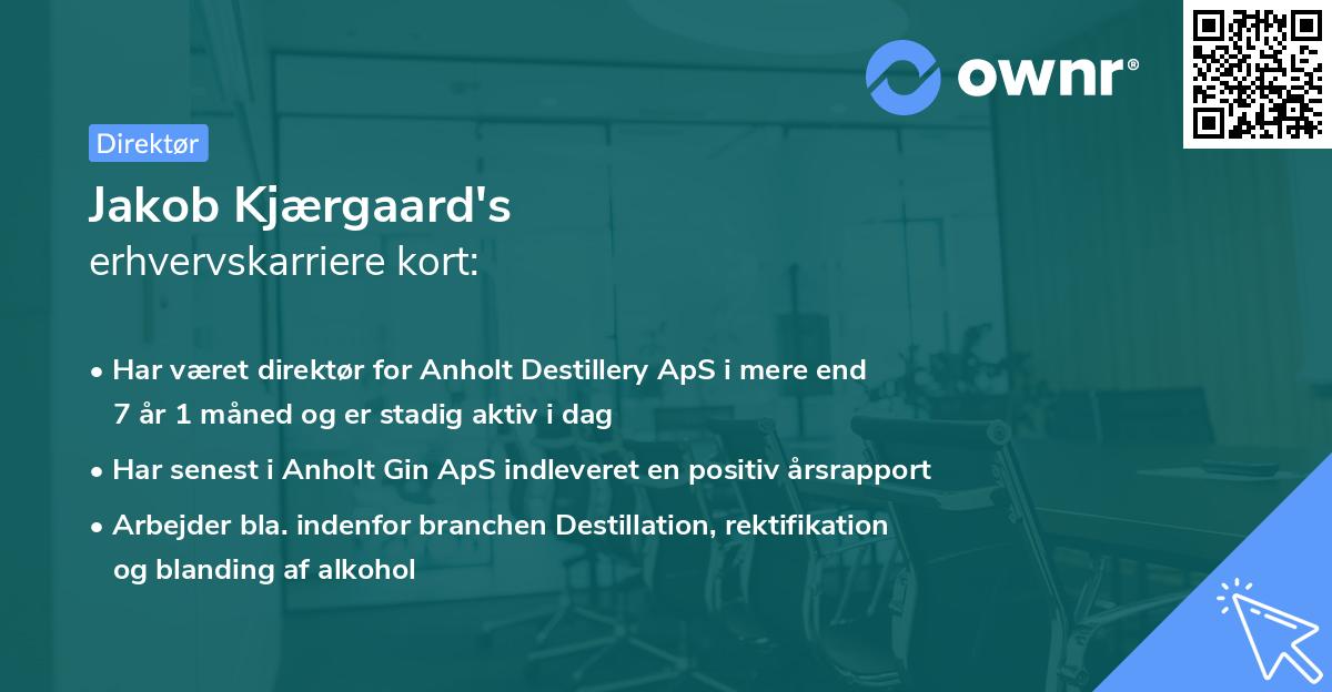 Jakob Kjærgaard's erhvervskarriere kort
