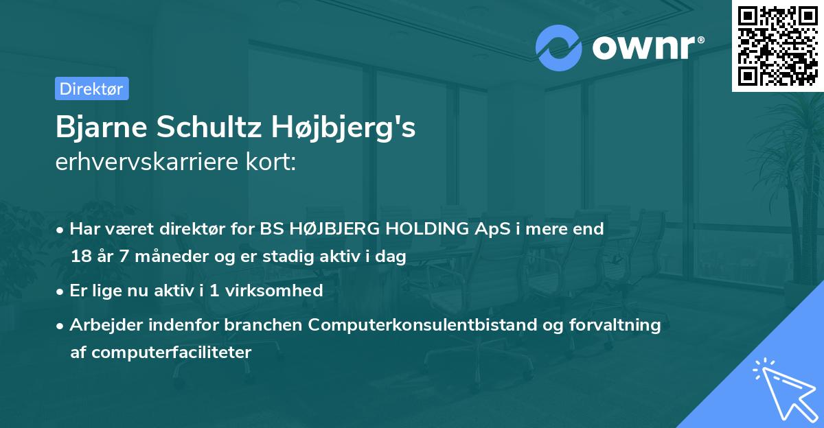 Bjarne Schultz Højbjerg's erhvervskarriere kort