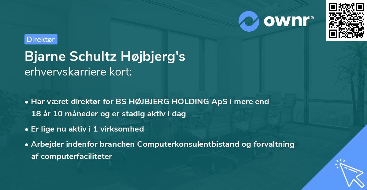 Bjarne Schultz Højbjerg's erhvervskarriere kort