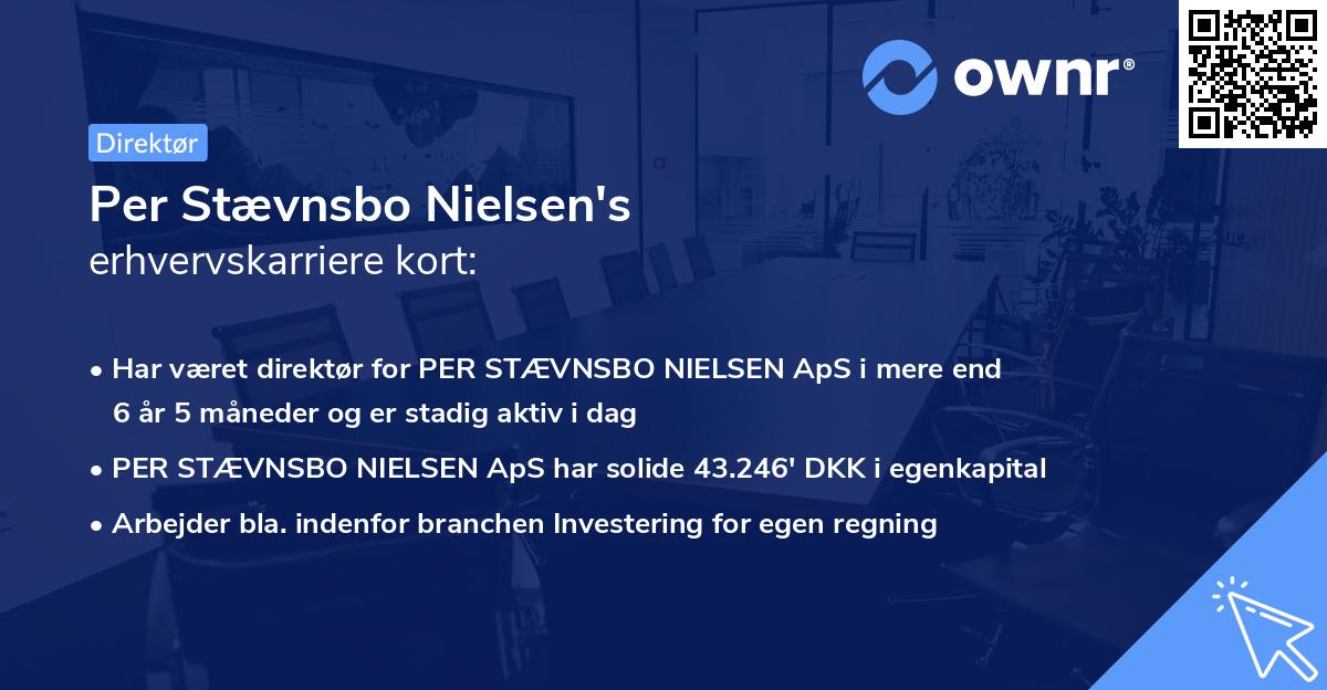 Per Stævnsbo Nielsen's erhvervskarriere kort