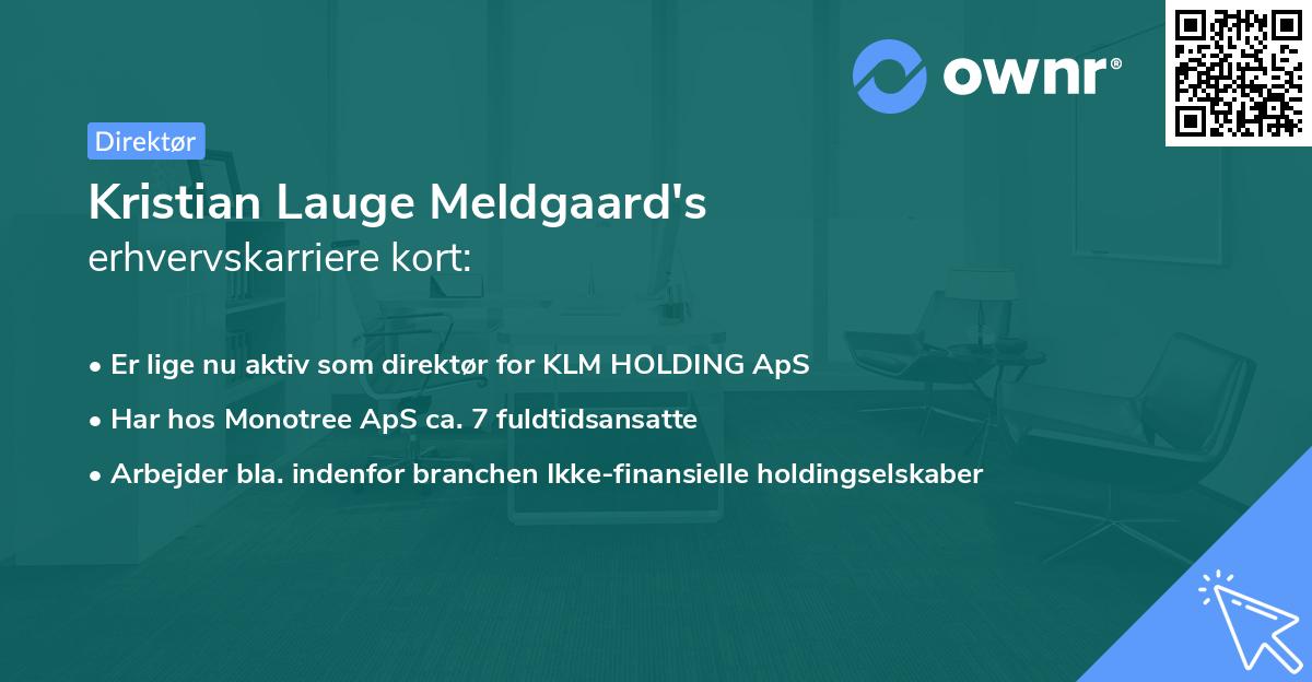 Kristian Lauge Meldgaard's erhvervskarriere kort