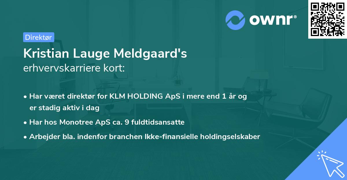 Kristian Lauge Meldgaard's erhvervskarriere kort
