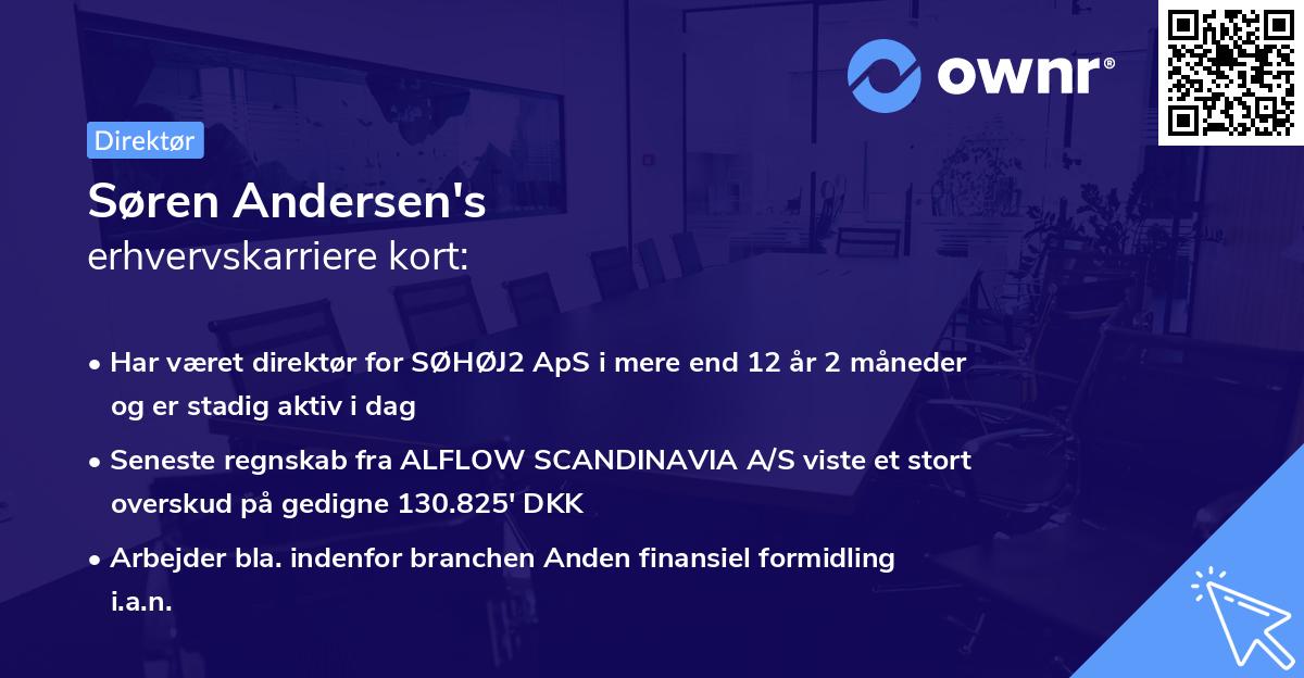 Søren Andersen's erhvervskarriere kort
