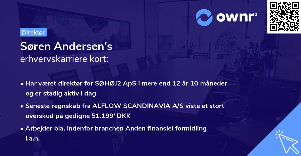 Søren Andersen's erhvervskarriere kort