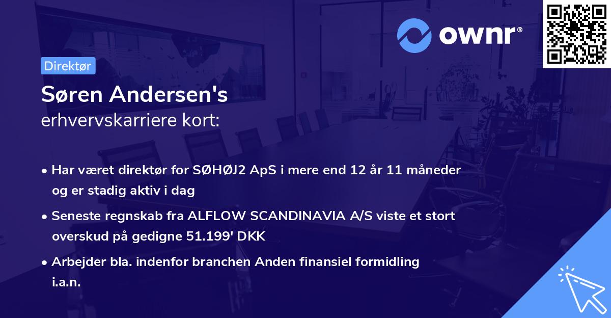 Søren Andersen's erhvervskarriere kort