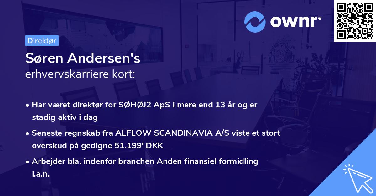 Søren Andersen's erhvervskarriere kort