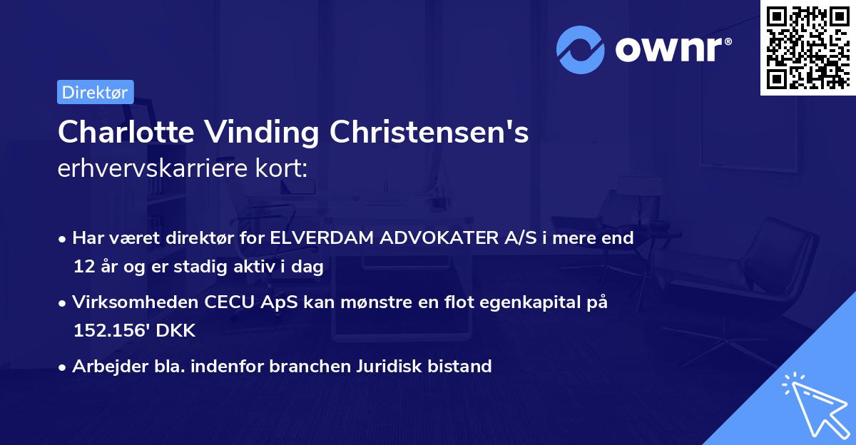 Charlotte Vinding Christensen's erhvervskarriere kort