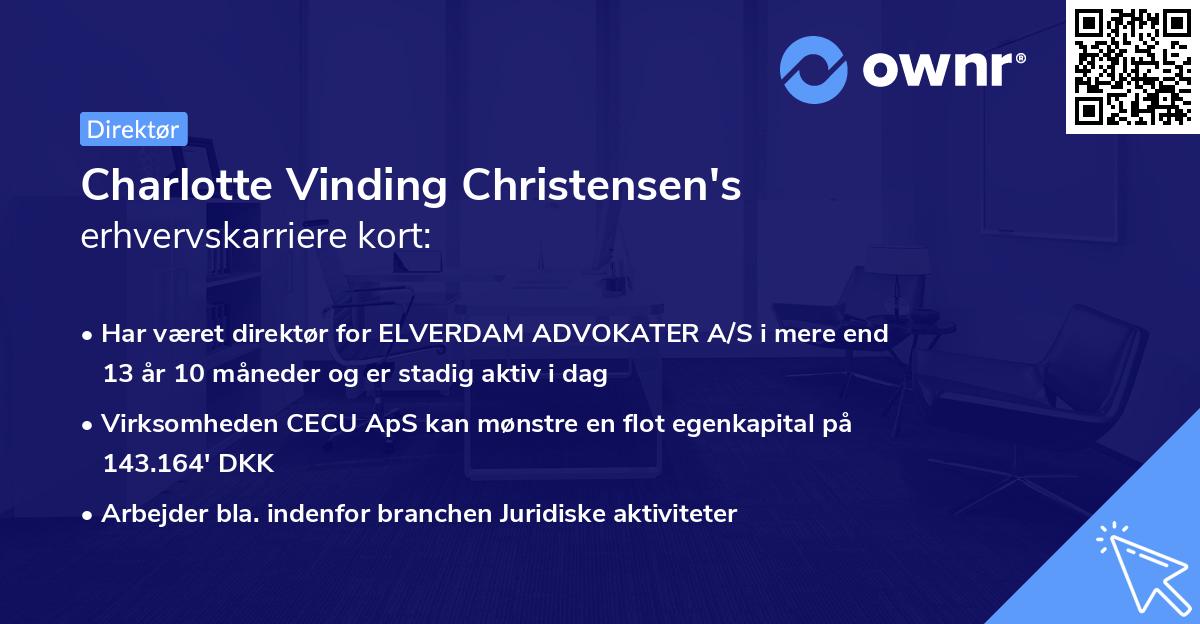 Charlotte Vinding Christensen's erhvervskarriere kort