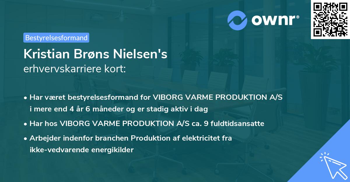 Kristian Brøns Nielsen's erhvervskarriere kort