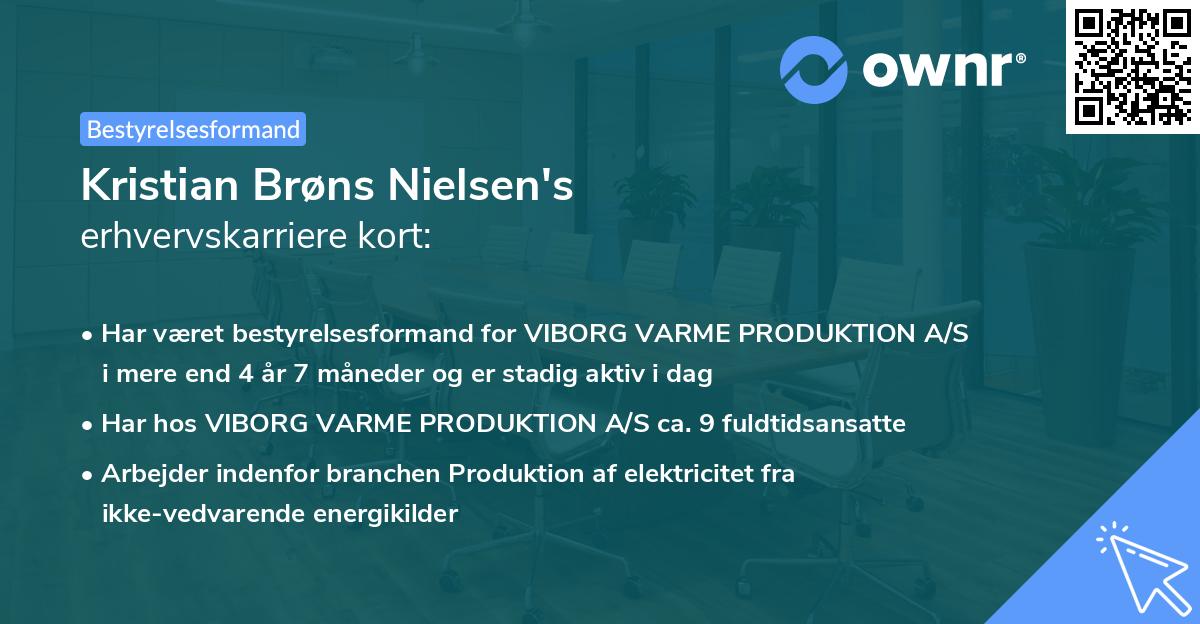 Kristian Brøns Nielsen's erhvervskarriere kort