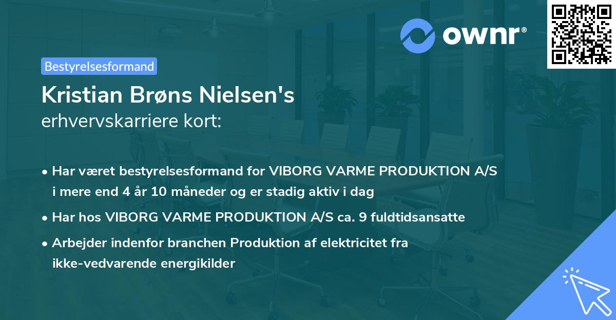 Kristian Brøns Nielsen's erhvervskarriere kort