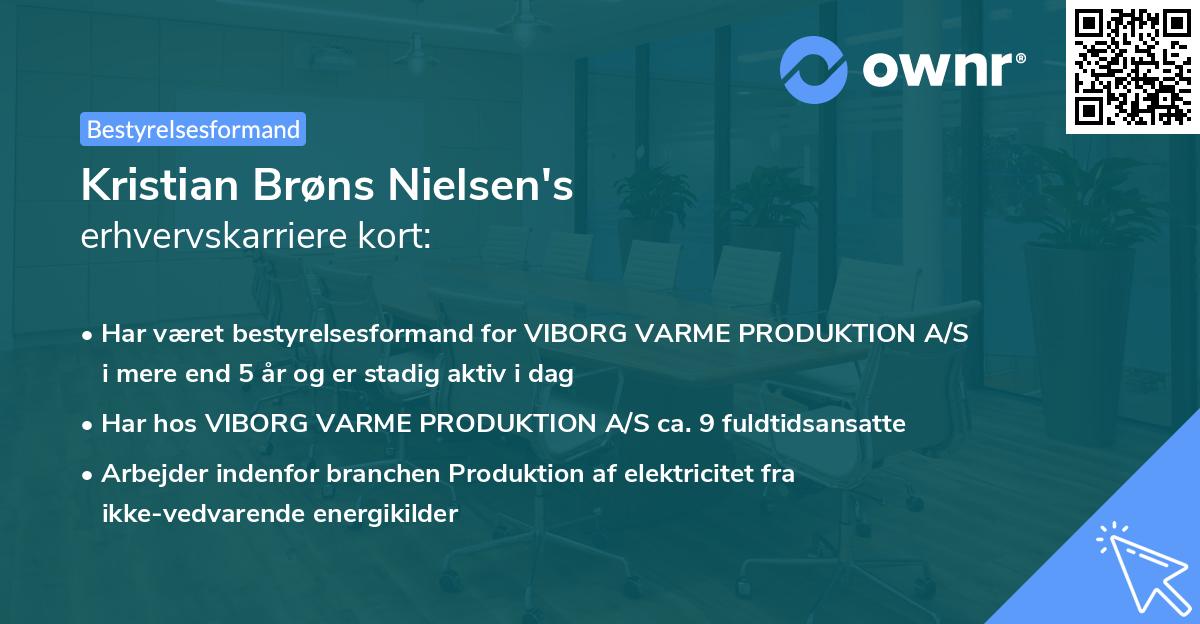 Kristian Brøns Nielsen's erhvervskarriere kort