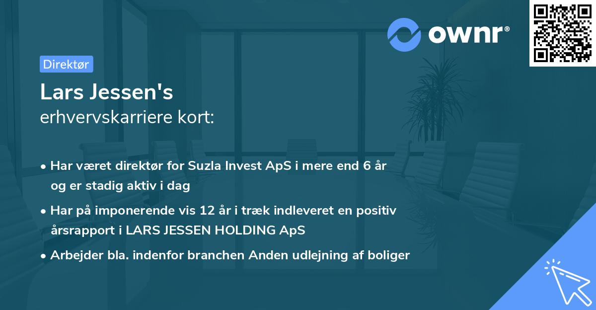 Lars Jessen's erhvervskarriere kort