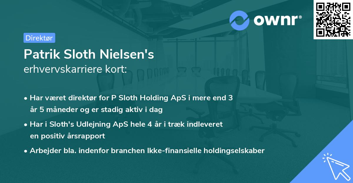 Patrik Sloth Nielsen's erhvervskarriere kort