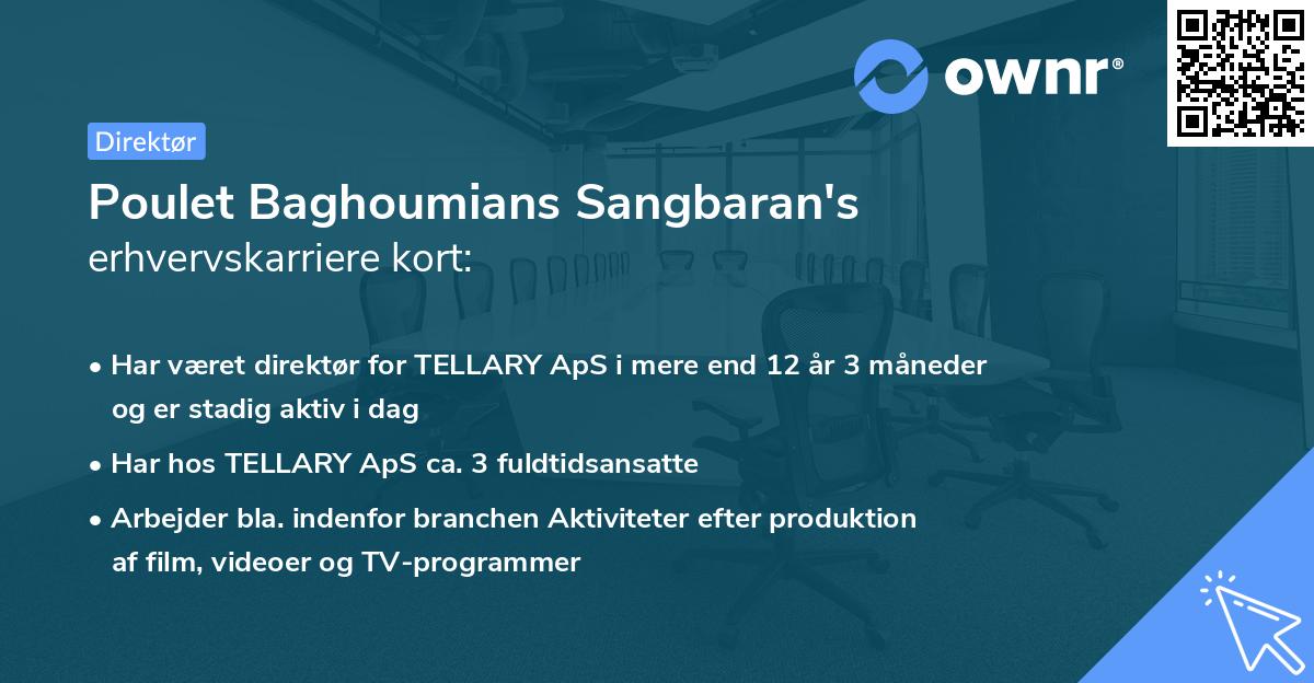 Poulet Baghoumians Sangbaran's erhvervskarriere kort