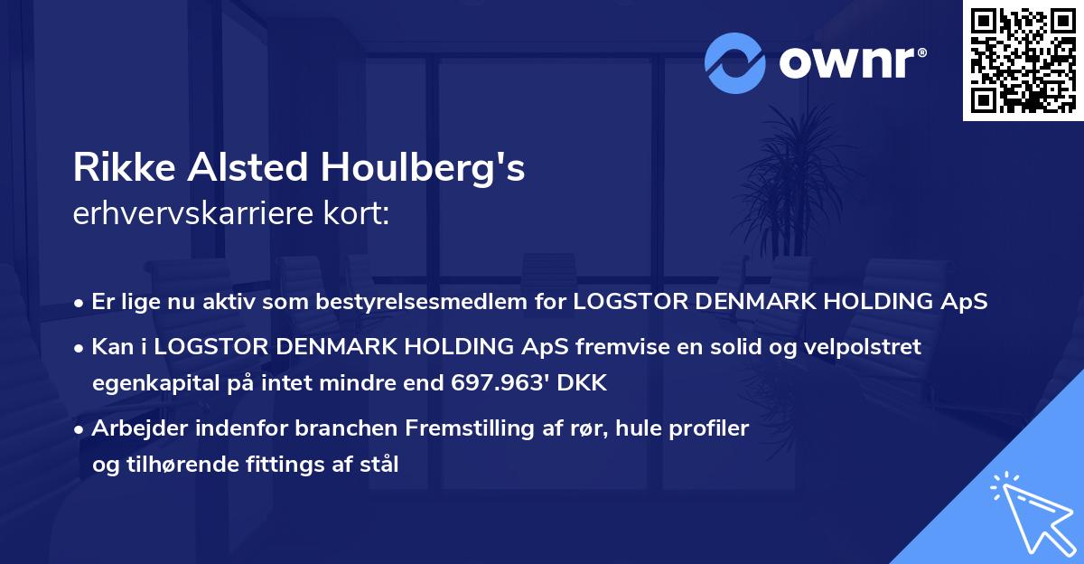 Rikke Alsted Houlberg's erhvervskarriere kort