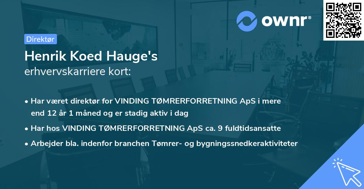 Henrik Koed Hauge's erhvervskarriere kort