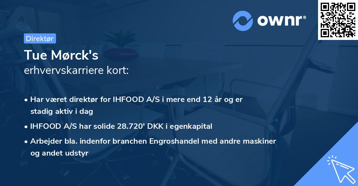 Tue Mørck's erhvervskarriere kort