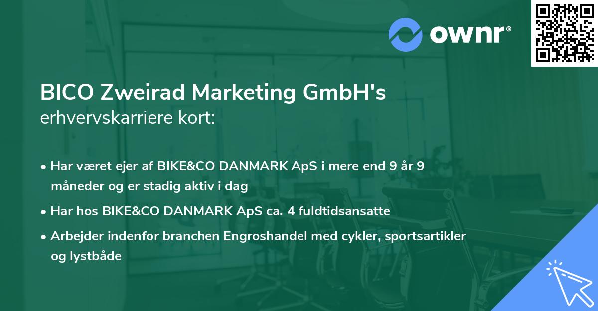 BICO Zweirad Marketing GmbH's erhvervskarriere kort