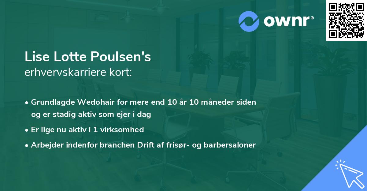 Lise Lotte Poulsen's erhvervskarriere kort