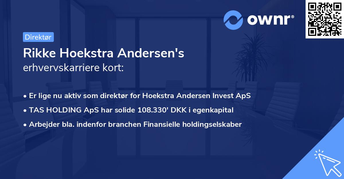 Rikke Hoekstra Andersen's erhvervskarriere kort