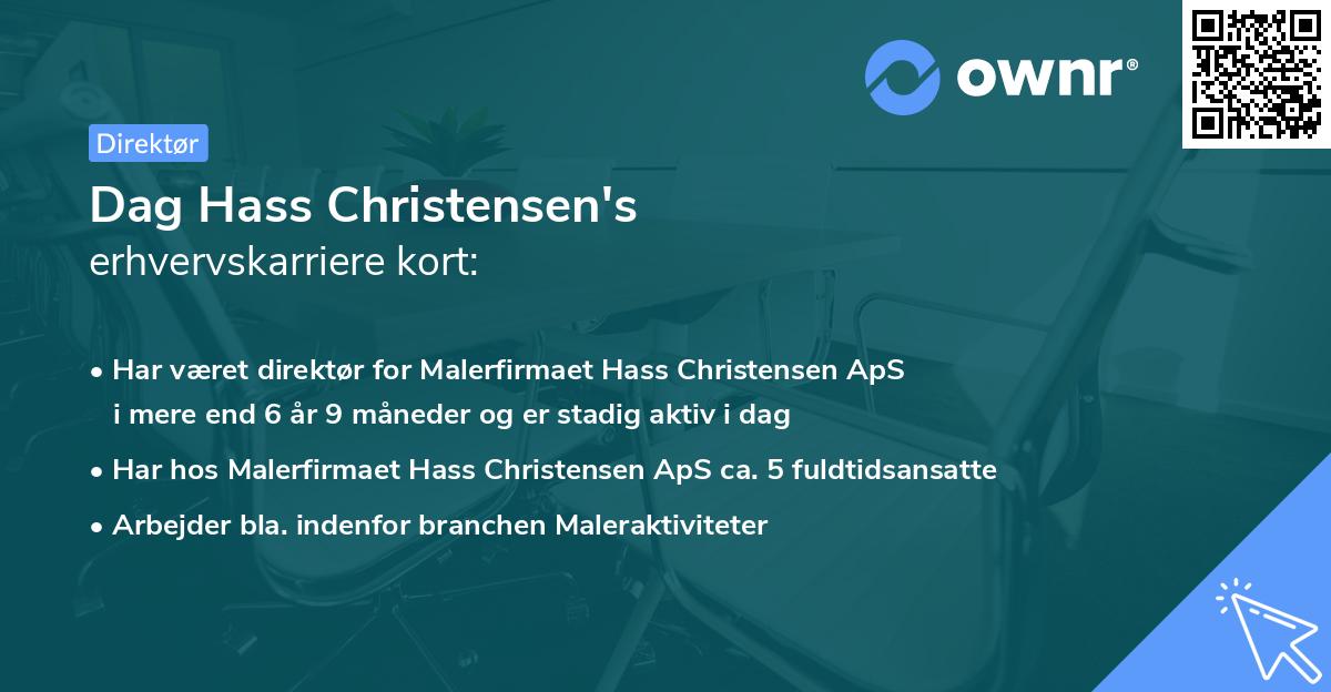 Dag Hass Christensen's erhvervskarriere kort