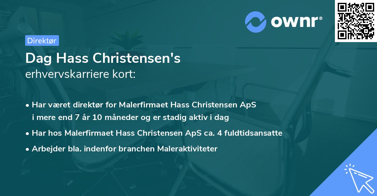 Dag Hass Christensen's erhvervskarriere kort