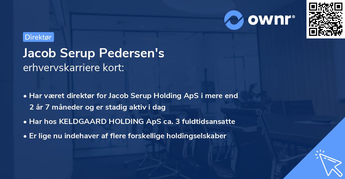 Jacob Serup Pedersen's erhvervskarriere kort