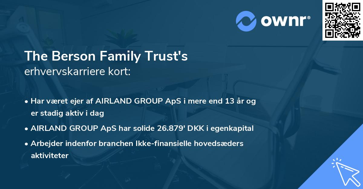 The Berson Family Trust's erhvervskarriere kort