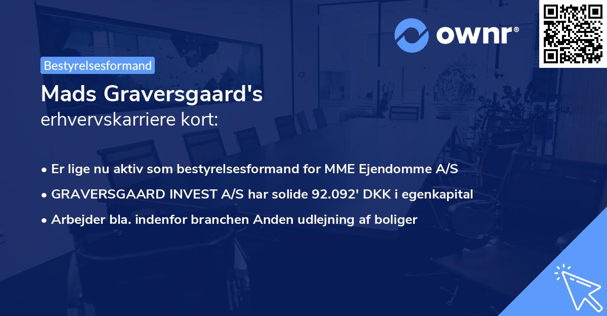 Mads Graversgaard's erhvervskarriere kort