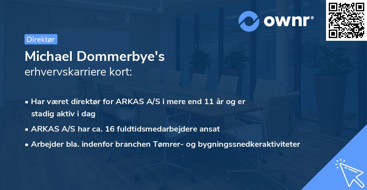 Michael Dommerbye's erhvervskarriere kort