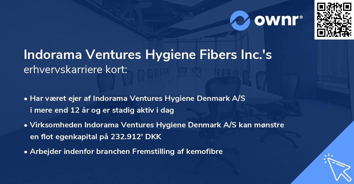 Indorama Ventures Hygiene Fibers Inc.'s erhvervskarriere kort