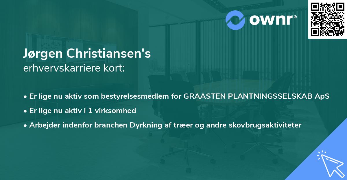Jørgen Christiansen's erhvervskarriere kort
